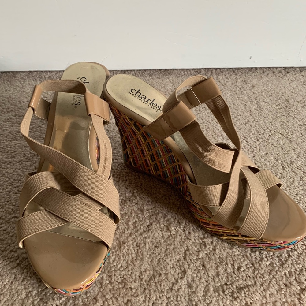 Barely worn strappy wedges
